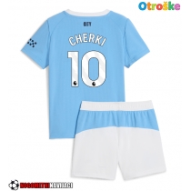 Otroške Nogometnih dresov Manchester City Rayan Cherki #10 Domači 2025-26 Kratki rokavi (+ hlače)